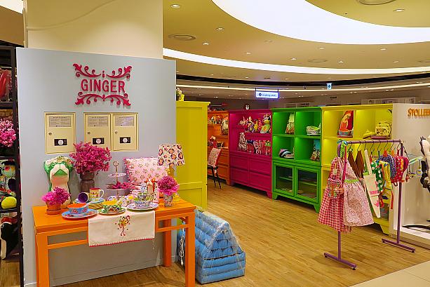 ８階の子供服フロアには、ポップでカラフルな色使いがかわいいタイ発の雑貨ブランド、ジンジャーのショップも！単独ショップは日本に未上陸なのでは？
