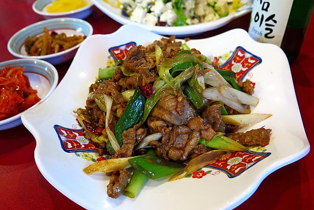 長ねぎと羊肉の炒め物（18,000ウォン）＠光化門の中国東北料理専門店トンベイ