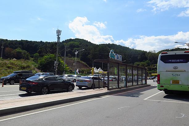 バス乗り場もタクシー乗り場も、駅のすぐ目の前にあります。