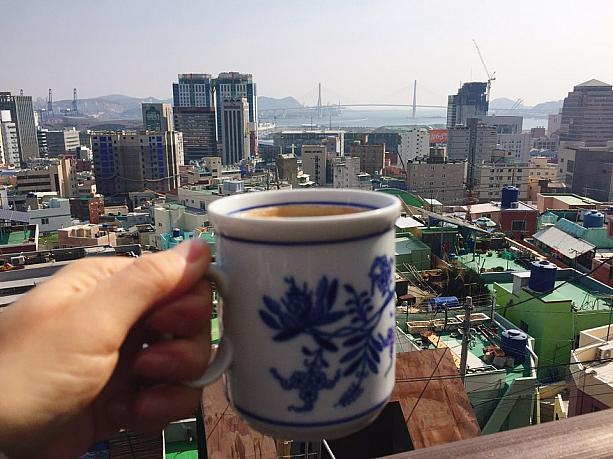 釜山港を一望できるカフェ！！