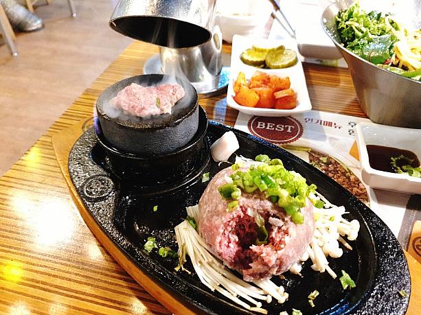 こちらは鉄板で焼いていただくハンバーグのお店。釜山っ子は日本料理が大好き！