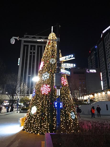 年は明けていますが、釜山駅にはまだクリスマスツリーが！！