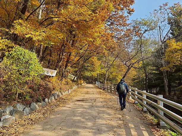 南漢山城道立公園からはトレッキングできる道が整えられています。
