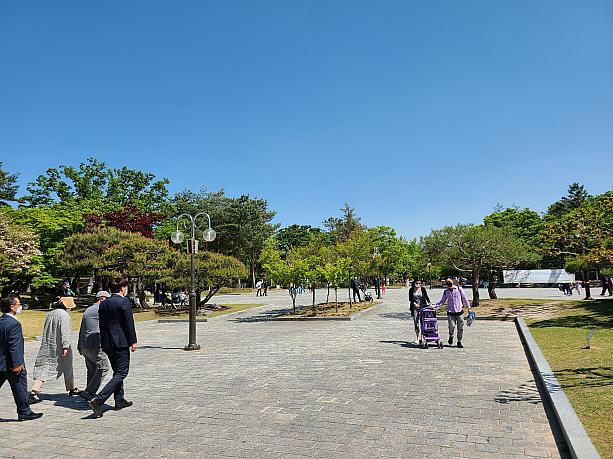 慶州の広い公園でお散歩！