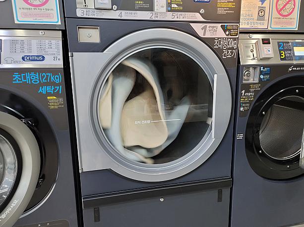 家で干すのは無理と考えて、次に一番大きい乾燥機を選んで、乾燥～