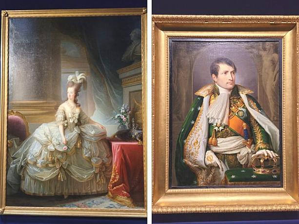 （左）マリーアントワネットと（右）ナポレオン１世