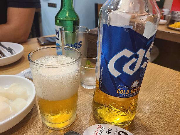 韓国のビールと。