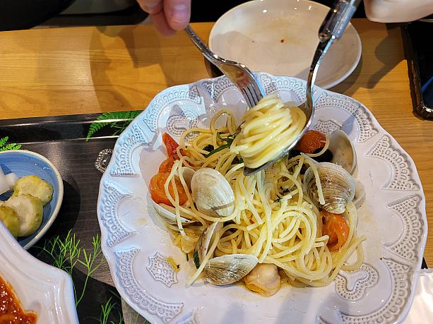ボンゴレは、アサリが大きいっ！味も最高～っ！