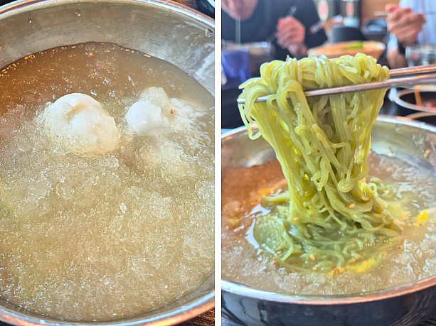 氷たっぷり冷え冷え冷麺で！