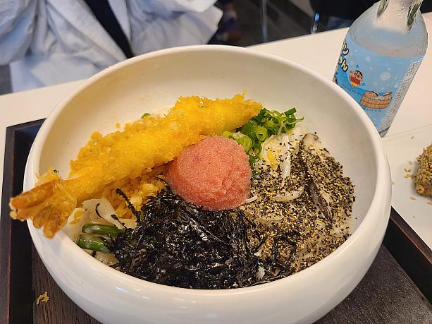 明太子たっぷりの麺！