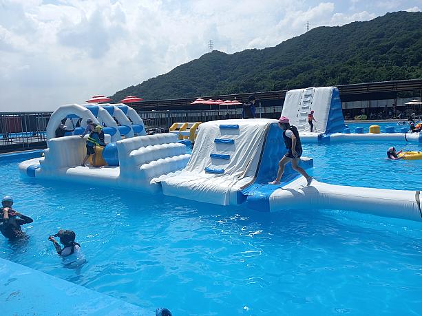 滑り台もあって、ウォーターパークとは比較にならないけど、何気に楽しめます~＾＾