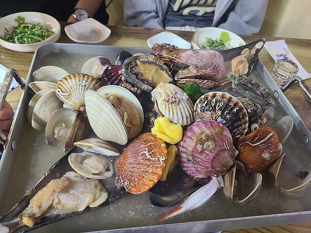 海雲台にある、貝の蒸し料理専門店！
