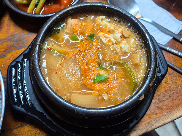 湯気まで旨い…テンジャンチゲ！アツアツの一杯で一日の元気を補充します。