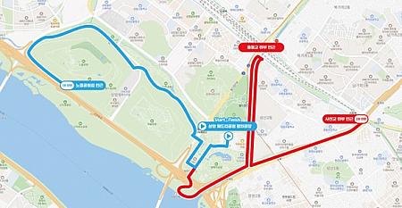 3/29★漢江・桜マラソン大会＠平和の公園の平和広場（ソウルワールドカップ競技場） ワールドカップ競技場 ソウルワールドカップ競技場 ソウルでマラソンソウルのマラソン