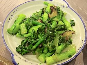 菜の花とシイタケの炒め物