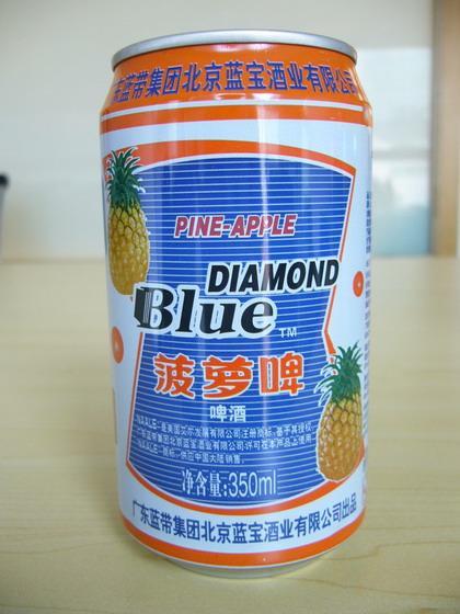 ブランド ･･･ Diamond Blue 藍帯
<br>メーカー ･･･ 広東藍帯集団北京藍宝酒業有限公司<br>
原料 ･･･ 水、精製麦芽、米、澱粉、ホップ
<br>原麦汁濃度 ･･･ 5°P
<br>アルコール度 ･･･ 0.8％