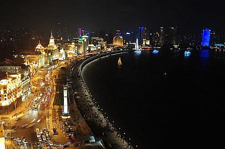 「レ・スイート・オリエント上海外灘」からの夜景。