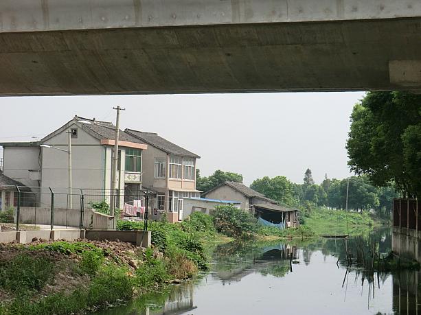 高架の下にはこんなのどかな風景が残っていました