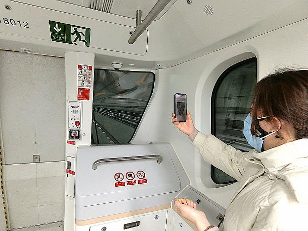 先月開通した地下鉄18号線の一期（「御橋」駅〜「航頭」駅）。上海初の完全自動運転地下鉄です