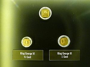 ジョージ6世の肖像が刻まれた硬貨