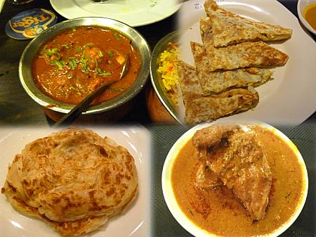 シンガポールのインド料理 インド料理 フィッシュヘッド・カレー ムルタバ ロティ・プラタビリヤニ