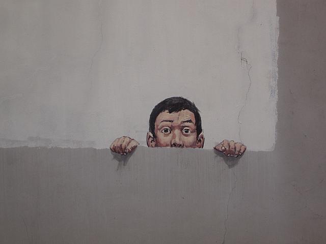 アーティスト Ernest Zacharevic の作品が見られる壁 シンガポールナビ