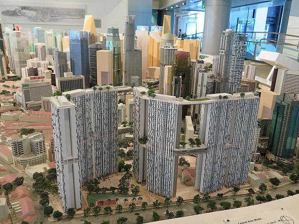 ツボにはまったのがシンガポールの街並の模型。リアルに作られていて見ていて飽きません。