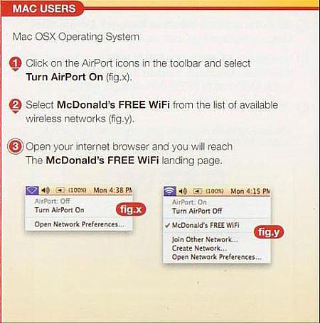 Wi-Fiネットワークの中から「McDonald's FREE WiFi」を選択し、ブラウザを開きます。