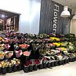 こちらはスーパーマーケットの入り口にある花売り場。いつも通りカラフルな切り花がズラリと並ぶその端に…