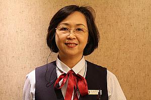 日本語が堪能なスタッフ、陳淑珍さん。