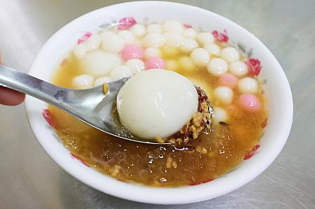 酒釀大きな湯圓と小さな湯圓