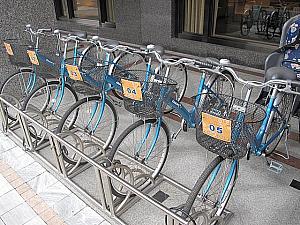 サイクリング用の自転車も無料でレンタルしています。