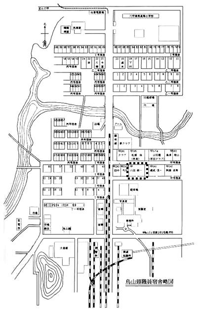 当時の住宅区エリアの図面