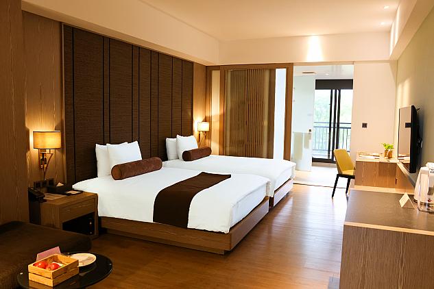 セミダブルベッド×2台のツインルーム