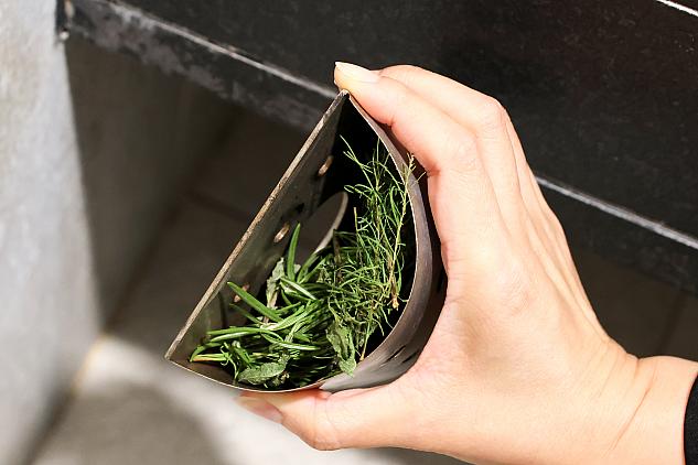 園内の新鮮なハーブがたっぷり詰まっています！