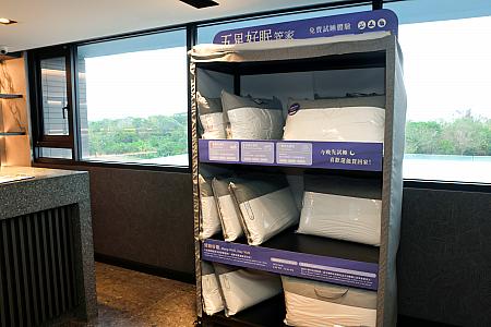 3種の選べる枕あり。リクエストしてみては？