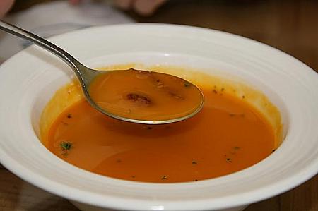 かぼちゃのスープ。濃厚でした…