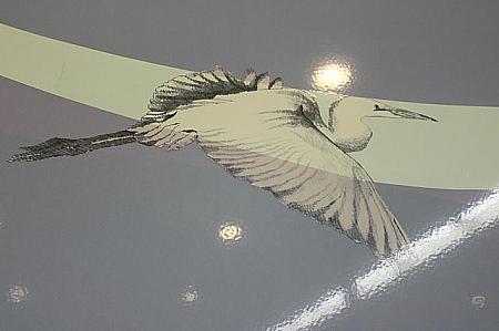 「蘆洲駅」の白鷺
