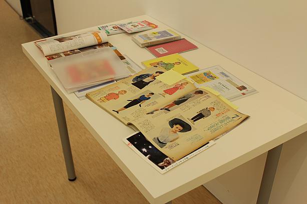 見覚えのある作品は「キレイキレイ」のイラストで有名な上田三根子さんのものでした。上田さんが活躍した80年代の雑誌「オリーブ」もありました！