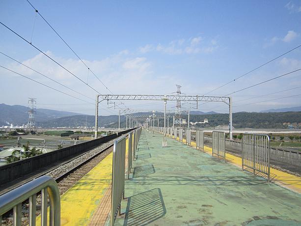 台鉄で台中から北上する途中、高架線路上にぽつんと小さな駅があります。