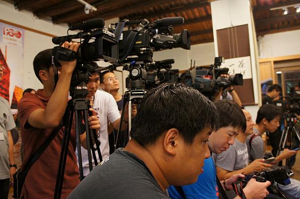 集まった台湾メディアもかなり多い！！