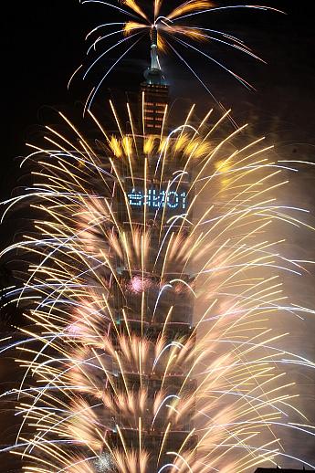 一度は自分の目で見てみたい台北101の年越しカウントダウン花火♡