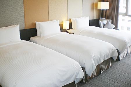 【パークタイペイホテル】ナビで人気のホテル、快適なトリプルルームでしょ？