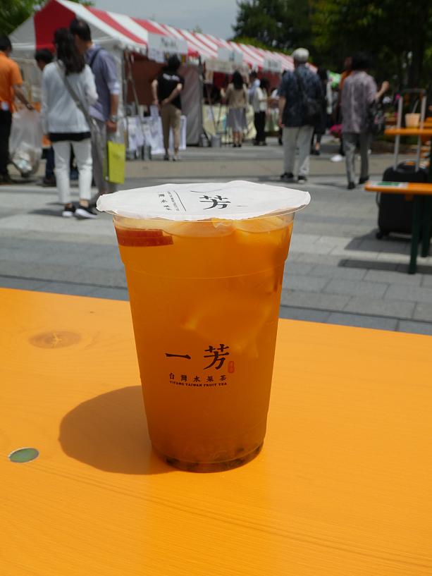 今年、東京に初出店を果たした「一芳台湾水果茶」のフルーツティー。フルーツたっぷりで本当～においしいんです！