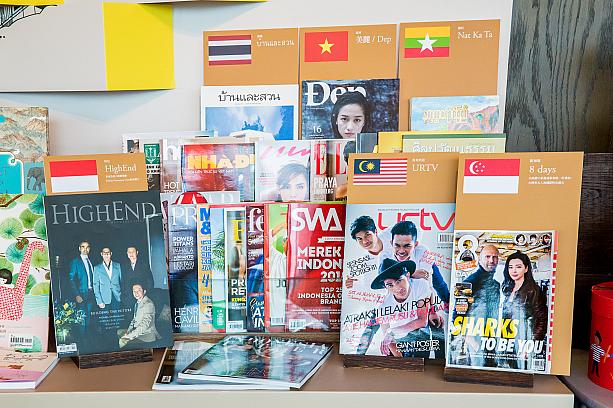 シンガポール、マレーシア、タイ、ベトナム、カンボジア、フィリピン、インドネシアなど8カ国、約80種類の東南アジア系雑誌をはじめ2000種類5000冊の雑誌が揃うコーナー、世界46カ国・地域から取り寄せた1500種類を超える児童書専門コーナーなども設置されますよ。さらに米、英、独、スイス、日本、ネパールなどの素材が集合するギフトセットコーナーもあり、抜群の品揃えでお客様をお迎えします。