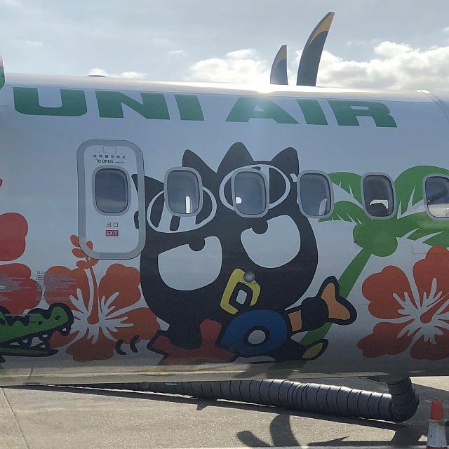 台東から乗った飛行機がバッドばつ丸の特別塗装機で空の旅が楽しくなっちゃった 台北ナビ