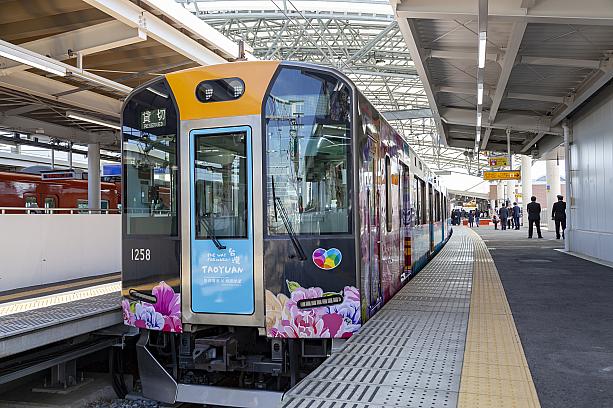 ラッピングが施されている列車は本線や阪神なんば線などを走ります。直通特急や快速急行といった速達列車を主体に運用されています！