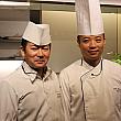 銀座kappou ukaiの他力野慶太さん(左)とリージェント台北・晶華軒の蔡少華さん。1カ月の限定メニューのために、3カ月近くの準備期間を経て完成したメニューを提供します。ちなみに今回は福井県産の食材がふんだんに使われているそうですよ。