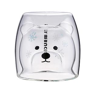 冬季北極熊雙層玻璃杯 600元(250ml)