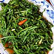 龍鬚菜とばれるハヤトウリの葉の炒め物。シャキシャキ食感がグッド